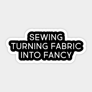 Sewing Turning Fabric into Fancy Sticker